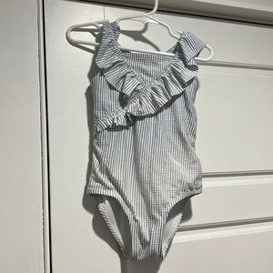 $13 ADD‎ ON H&M Cute toddler swimsuit 3-4 years Ruffle 3/4 one piece NWOT